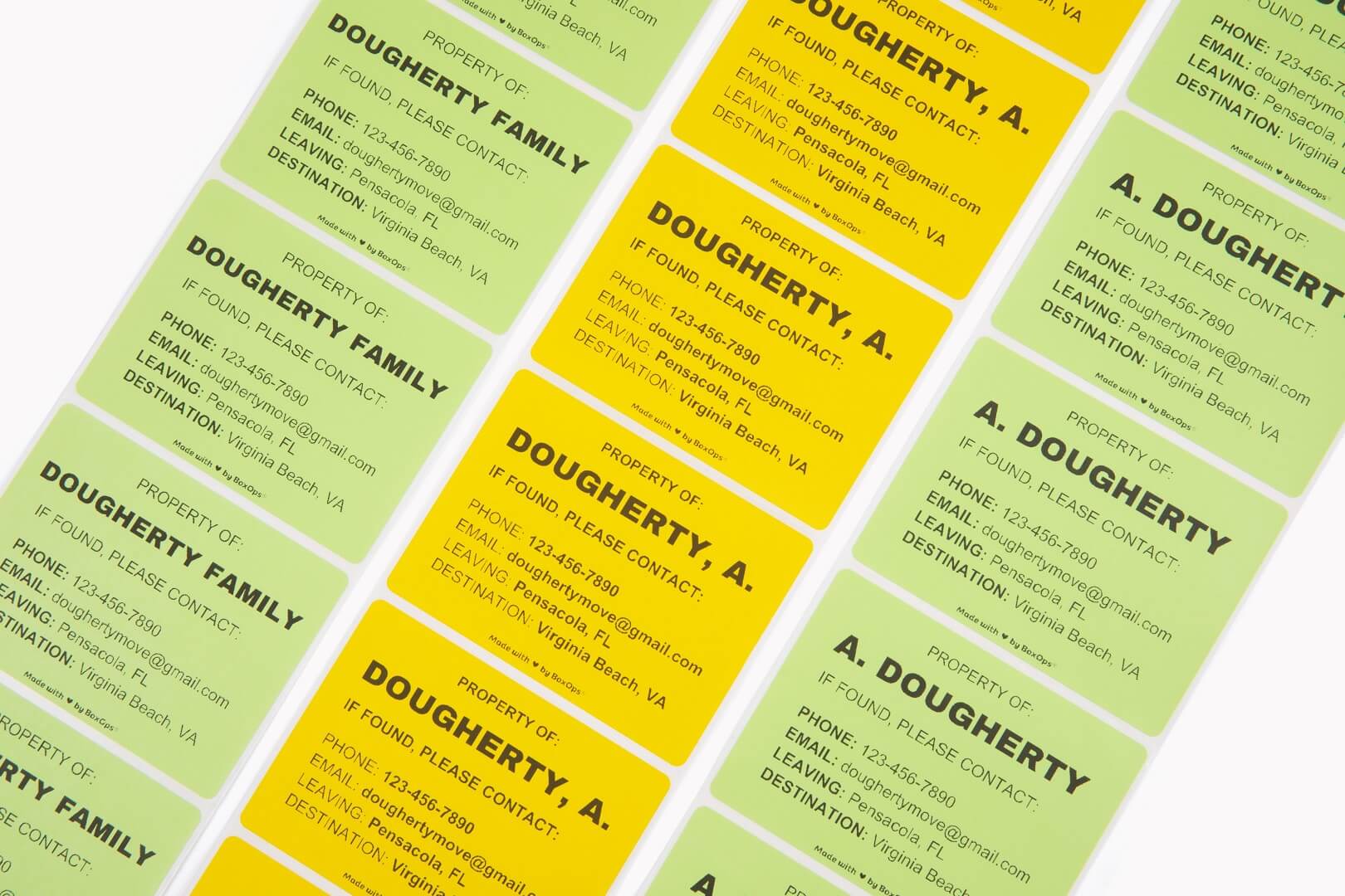 CUSTOMIZE<br>CONTACT LABELS