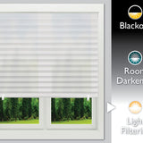 Redi Shade No Tools Original Light Filtering Pleated Paper Shade White, 36" W x 72" L, 6 Pack
