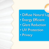 Redi Shade No Tools Original Light Filtering Pleated Paper Shade White, 36" W x 72" L, 6 Pack