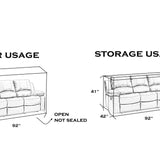 Wowfit Furniture Cover Dust-Proof Moving Bag for Sofa & Boxes – Clear, Odorless Plastic – 4mil Thick – 92W x 42D x 62/41H Inches (Tape Not Included)
