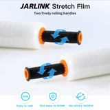 JARLINK Stretch Film, 15 Inch x 1000 Feet Shrink Wrap for Pallet Wrap, Industrial Strength Stretch Wrap with Handles, Moving Wrapping Plastic Roll, 60 Gauge, 1 Pack, Clear