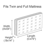 ComfortHome Mattress Bag for Moving and Storage, 4 Mil Extra Thick, Twin and Full Size, 2 Pack