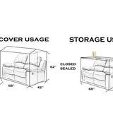 Wowfit Furniture Cover Dust-Proof Moving Bag for Loveseat, Sofa & Boxes – Clear, Odorless Plastic - 4mil-Thick – 68.1W x 42D x 62/41H Inches (Tape Not Included)