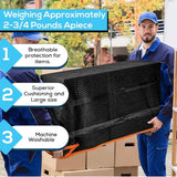 Simpli-Magic Heavy Duty Padded Moving Blankets 72" x 40" – 12 Pack – Packing Blankets, Furniture Covers for Moving