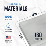 Bryco Goods 160 Sheets | 27" x 17" | 5 lb | Made in USA | Newsprint Packing Paper Sheets for Moving | Newspaper Paper | Must Have in Your Moving Supplies
