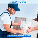 TICONN 2Pk Stretch Wrap Stretch Film Roll, 1000ft Industrial Strength 5 inch Wide Clear Plastic Wrap with Handles for Pallet Wrapping Shipping Moving