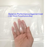 ComfortHome Mattress Bag for Moving and Storage, Fits Queen and King Size Mattress, 2 Pack, clear