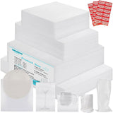 320 pcs Moving Packaging Supplies, 260 Cushioning Foam Pouches and Sheets, 4 Sizes (16x12", 12x12", 12x7.8", 7.8x7.8") with 60 Fragile Stickers, Cushion Foam Pouch for Moving, Packaging, Storage.