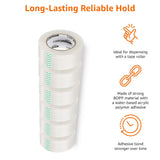 Amazon Basics Packing Tape for Moving boxes, Shipping Tape Refills, Clear, 1.88-Inch Wide x 109 Yards, 6-Pack, Total 654 Yards