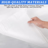 4 Pack Foam Flat Screen TV Cover for Moving,TV Protective Cover Fits Up to 36"H x 65"W Flat Screen TV Display Screen Protector for Protection During House Moving, Storing, Painting，Home Renovation