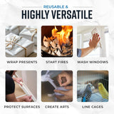 Bryco Goods Newsprint Packing Paper Sheets for Moving - 10lb - 320 Sheets of Newspaper Paper - Wrapping and Protecting Fragile Items, Box Filler, Shipping Supplies - 27" x 17" - Made in the USA