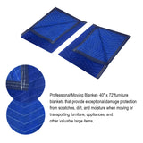 3 Pack Moving Blankets 40x72in Heavy Duty Padded Packing Blankets for Moving Shipping Protecting Furniture Professional Quilted Furniture Blankets for Moving Supplies