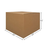 Amazon Basics Cardboard Moving and Storage Boxes, 12 Pack, Large, Brown, 20" x 20" x 15"