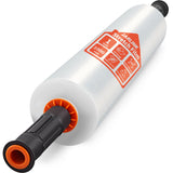 JARLINK Stretch Film, 15 Inch x 1000 Feet Shrink Wrap for Pallet Wrap, Industrial Strength Stretch Wrap with Handles, Moving Wrapping Plastic Roll, 60 Gauge, 1 Pack, Clear