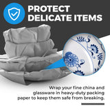 Bryco Goods Newsprint Packing Paper Sheets for Moving - 1.5lb - 50 Sheets of Newspaper Paper - Wrapping and Protecting Fragile Items, Box Filler, Shipping Supplies - 27" x 17" - Made in the USA