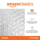 Amazon Basics Bubble Cushioning Wrap Packing Material for Fragile Items, Perforated, 12 inch x 175 ft Long Roll, Small 3/16", Clear