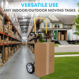 SIMPLI-MAGIC 2 in 1 Convertible Hand Truck and Dolly, 800LBS – Heavy-Duty Moving Dolly Cart with 10" Flat Free Rubber Wheels & Handle