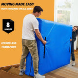 Mattress Bags for Moving, BETU Mattress Protector Waterproof Mattress Cover King Size Storage Bags with 8 Heavy-Duty Handles and Zipper for Bed Extra Thick Large Reusable (82"x79"x15" Blue)