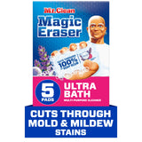 Mr. Clean Magic Eraser Sponge, Bathroom Cleaner, Shower Cleaner, Tub Cleaner, Soap Scum Remover, Bathroom Cleaning Supplies, Dawn Cleaning Power with Febreze Lavender Scent, Ultra Bath, 5ct