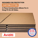 AVIDITI Large Mirror Box 40"L x 3.5"W x 60"H (1-Pack), Cardboard Boxes Perfect for Moving, Storing, Packing & Shipping, Ideal for TV's, Picture Frames, Mirrors & Art