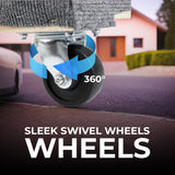 SIMPLI-MAGIC 79545 30 in. x 18 in. Hardwood Furniture Moving Dolly 1,320 lbs. Capacity – 4 Swivel Wheels Heavy-Duty Furniture Dollies, 2 Pack