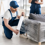 JARLINK Stretch Film, 15 Inch x 1000 Feet Shrink Wrap for Pallet Wrap, Industrial Strength Stretch Wrap with Handles, Moving Wrapping Plastic Roll, 60 Gauge, 1 Pack, Clear