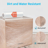 JARLINK Stretch Film, 15 Inch x 1000 Feet Shrink Wrap for Pallet Wrap, Industrial Strength Stretch Wrap with Handles, Moving Wrapping Plastic Roll, 60 Gauge, 1 Pack, Clear