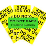 Yellow Do Not Pack labels by BoxOps