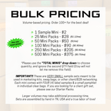 Marketing Mini Sample Packs