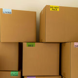 color coded room labels for moving