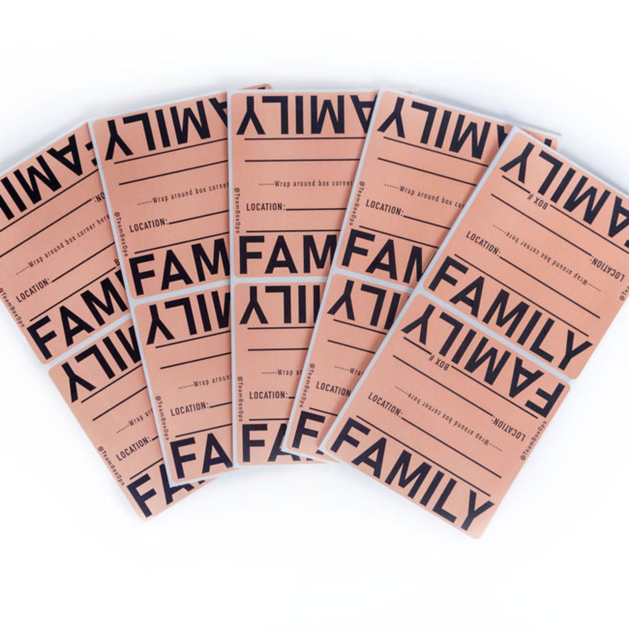 Set of Family Room stickers on a white background