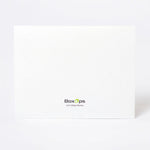 White greeting card with 'BoxOps' logo on a white background