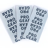 Pro Gear moving labels on a white background